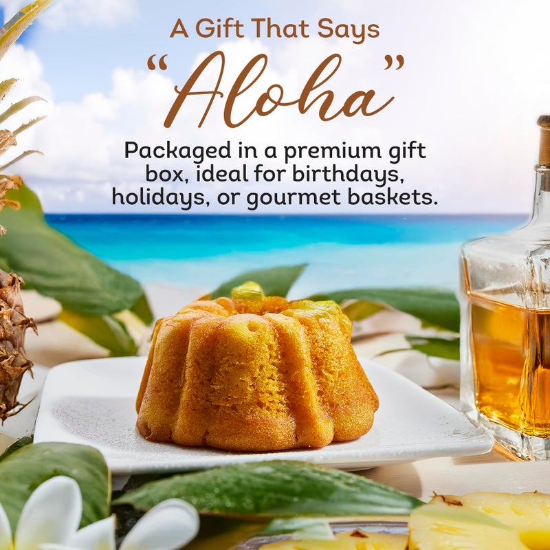 TORTUGA Hawaiian Pineapple Rum Cake - 16 oz Pineapple Rum Cakes - The Perfect Premium Gourmet Gift for Stocking Stuffers, Gift Baskets, and Christmas Gifts - Great Snack Cakes for Delivery - Image 5